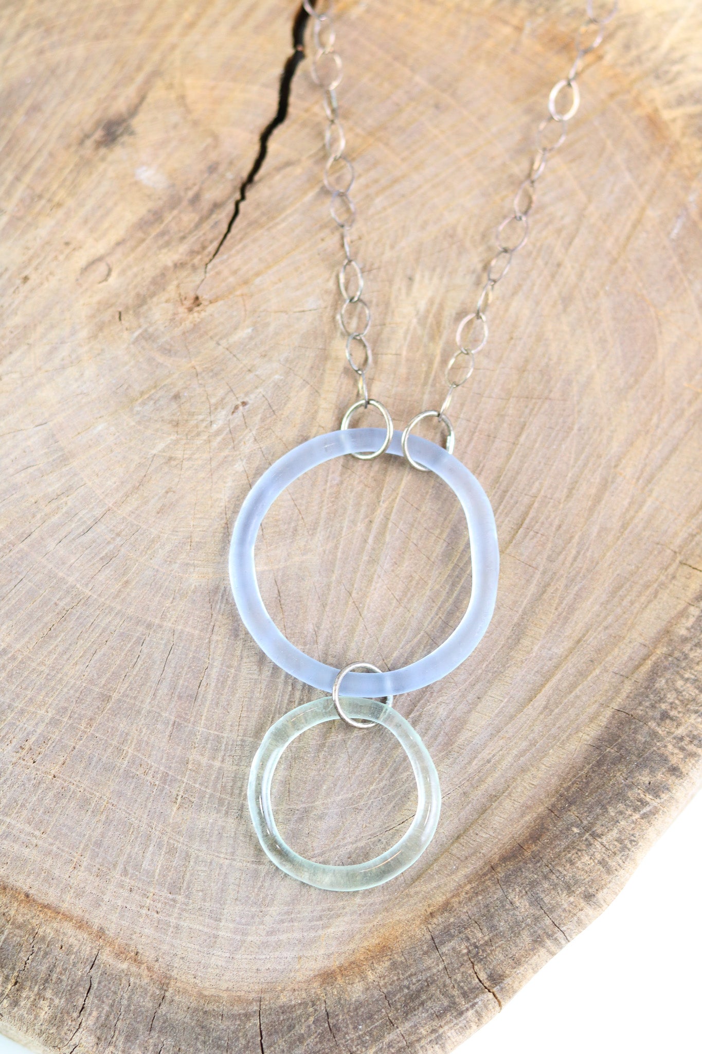 Smart Glass Periwinkle Double Necklace