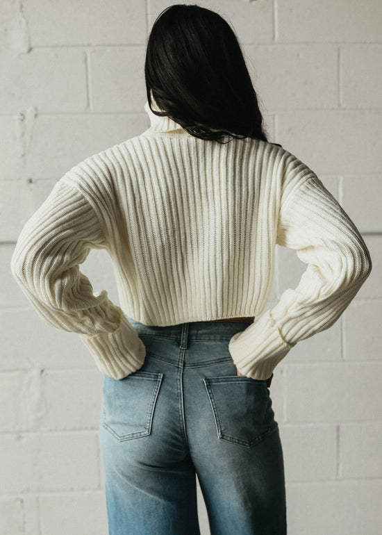 Load image into Gallery viewer, Crop Turtleneck Sweater
