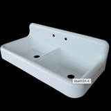 Vintage Reproduction Double Bowl Sink + Faucet - local pickup only