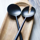 Black Stainless Salad Servers
