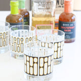 Modern Home Bar Retro Rock Glass