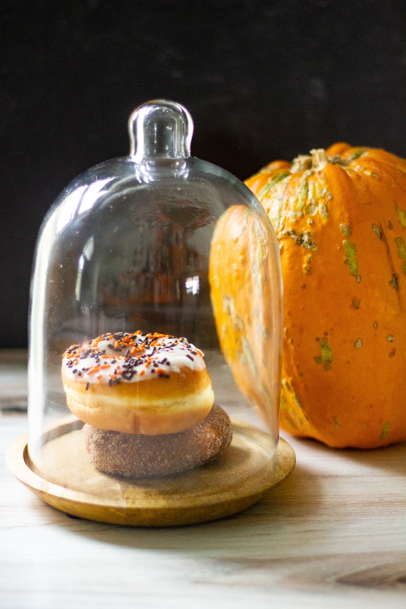 Mango Wood & Glass Cloche